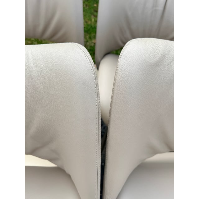 Set of 6 Leather Nice Armchairs by GamFratesi for Poltrona Frau For Sale - Image 9 of 12