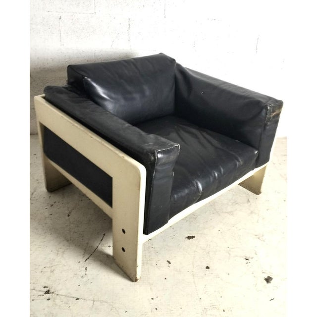 Mid-Century Modern Bastiano Leather Chair by Tobia Scarpa for Gavina, 1960s For Sale - Image 3 of 14