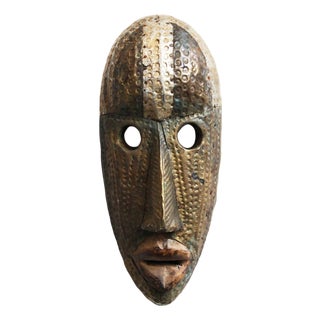 Vintage Marka Bamana African Tribal Mask / Sculptural Wall Object For Sale