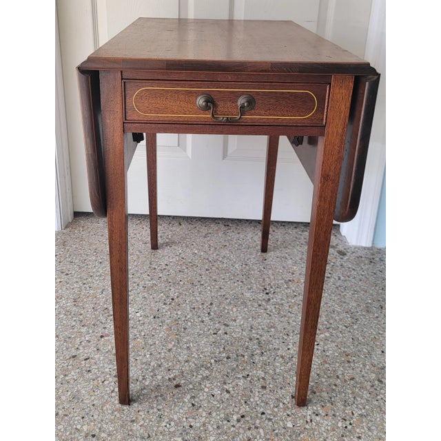1940s Brandt Drop Leaf Mahogany End Table Chairish