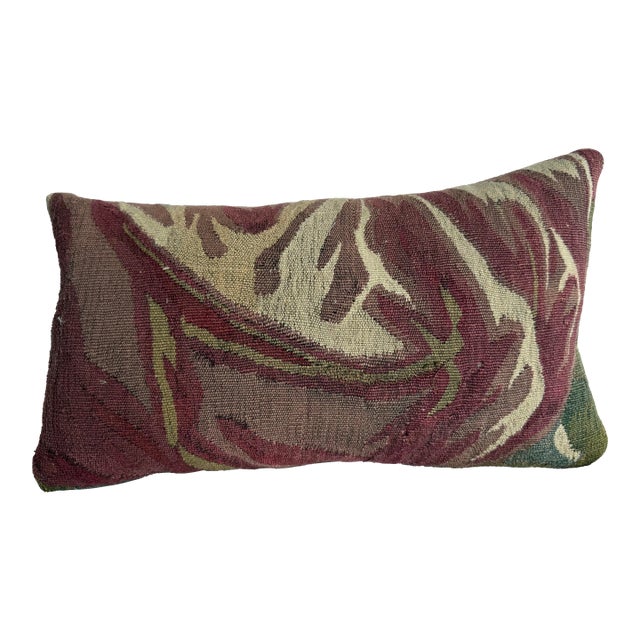 17rh Century Antique Brussels Baroque Tapestry Pillow Abstract Design For Sale