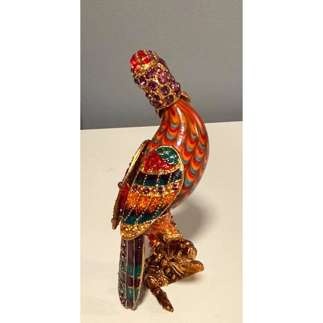 Fitz and Floyd Rare 2006 Fitz and Floyd Guild Collection Jeweled Cleopatra Bird With Box For Sale - Image 4 of 12