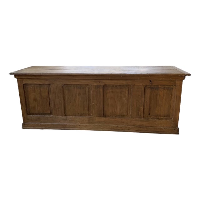 Vintage Pine Wood Trade Counter, 1950s For Sale