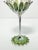 Forever International Green Enamel Metal Flower Wine Glasses - Set of 4 For Sale - Image 4 of 9