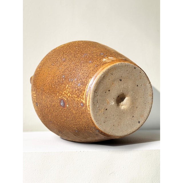 Pyrite Stoneware Vase by Michel Dumont for Puisaye, 1970s For Sale - Image 4 of 7