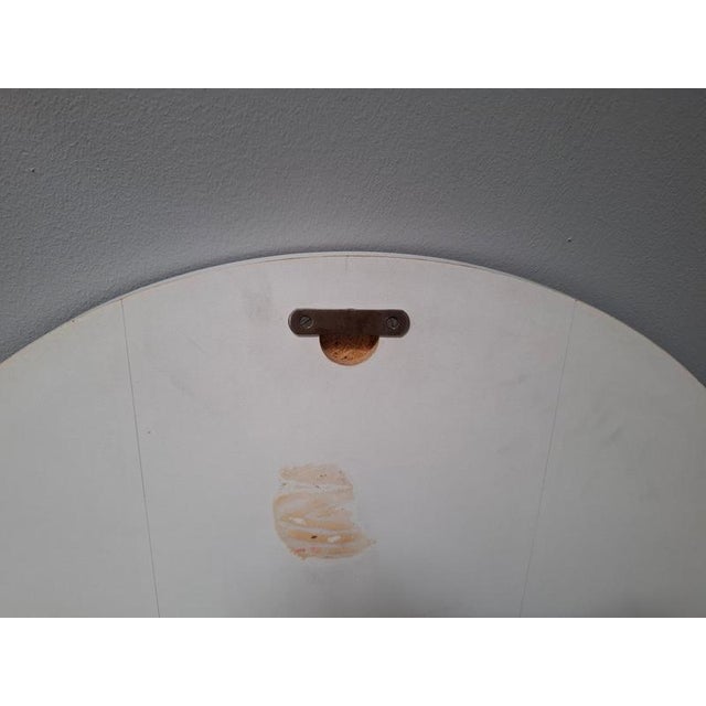 Vintage Czechoslovakian Round Wall Mirror with Beige Frame, 1970s For Sale - Image 11 of 16