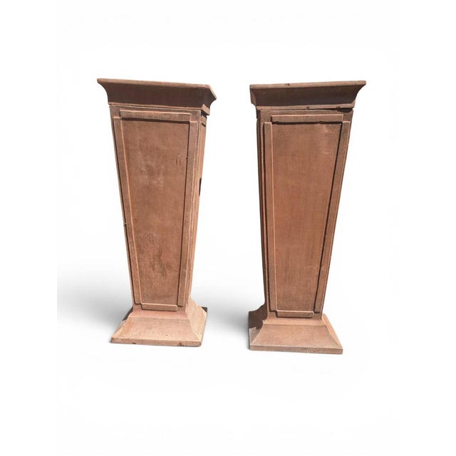 Terracotta Pedestals, 1950s, Set of 2 For Sale - Image 4 of 11