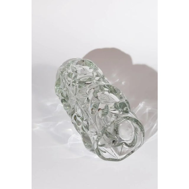 Glass Vintage Czech Glass Vase, Frantisek Peceny for Hermanova Hut For Sale - Image 7 of 9