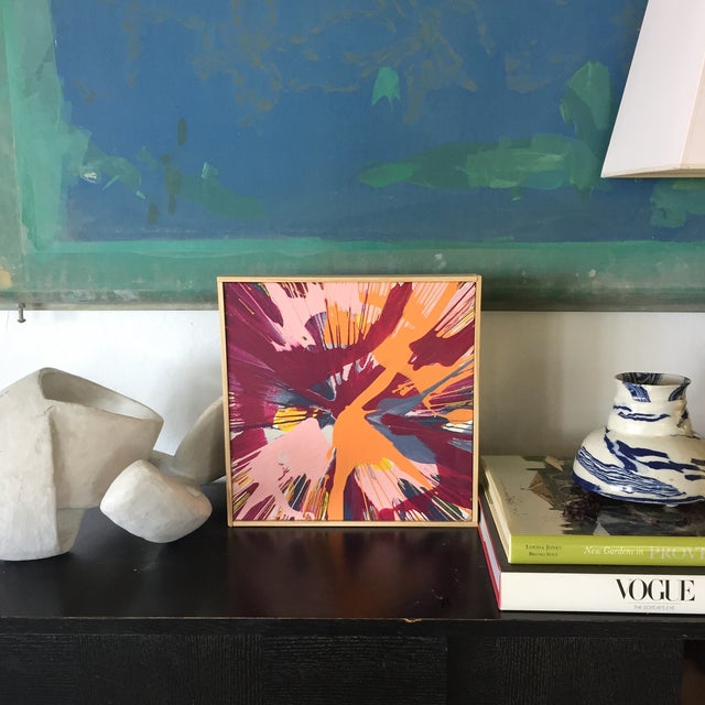 Original abstract color field. Framed, acrylic paint on canvas.