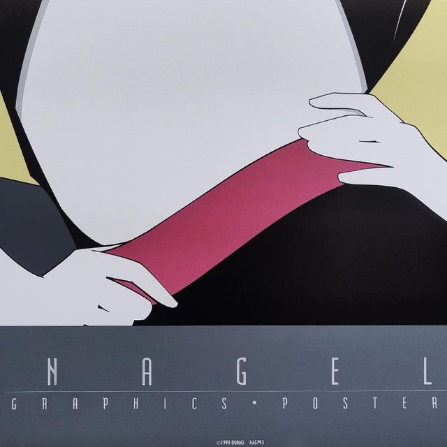 Open Jacket Art Poster by Patrick Nagel, 1990 For Sale - Image 6 of 7
