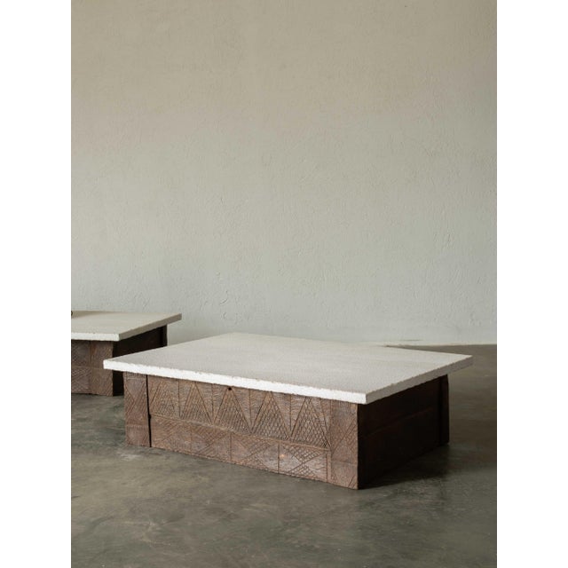 Coffee Tables in Stone and Wood For Sale - Image 6 of 8