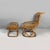 Mid-Century Modern Set of Mid-Century Modern Italian Rattan B4 Armchair and Ottoman from Tito Agnoli, 1950s For Sale - Image 3 of 18
