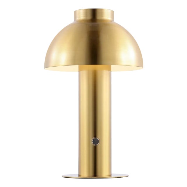 Niara Rechargeable Led Table in Brass For Sale