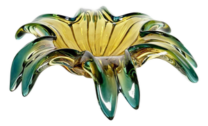 Large Italian Green Art Glass Ashtray, 1960s