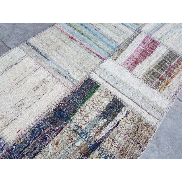 Mid 20th Century Kurdish Handwoven Kililim Runner Carpet For Sale - Image 4 of 10