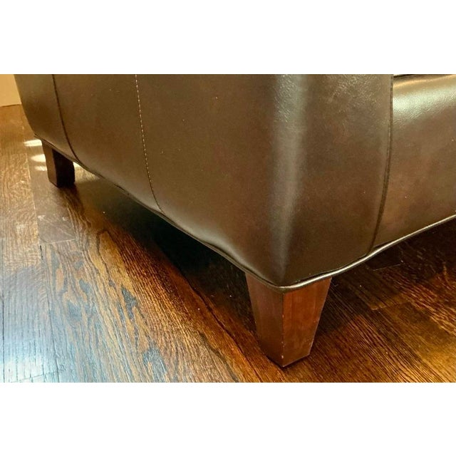 Bradington Young Brown Leather Sofa For Sale In New York - Image 6 of 7