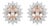 18k Gold Diamond 0.59ct Semi Stone Stud Earrings, New, Pair For Sale