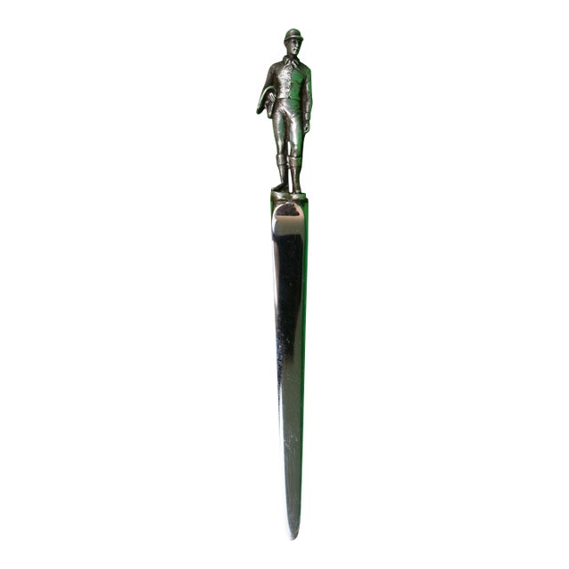 1950s Tiffany & Co Sterling Silver Jockey Letter Opener For Sale