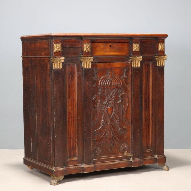 Credenza in Walnut and Fir For Sale - Image 13 of 13