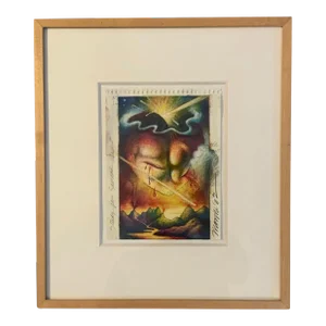 1994 Jim Morphesis Study for "Sacred Heart No 31" Oil and Graphite on Paper