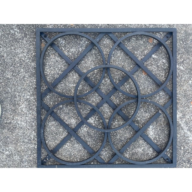 Set of two identical Forged iron wall Art "Circle in Squares" Layered Circle Design inside Squares Hand Made of Iron By...