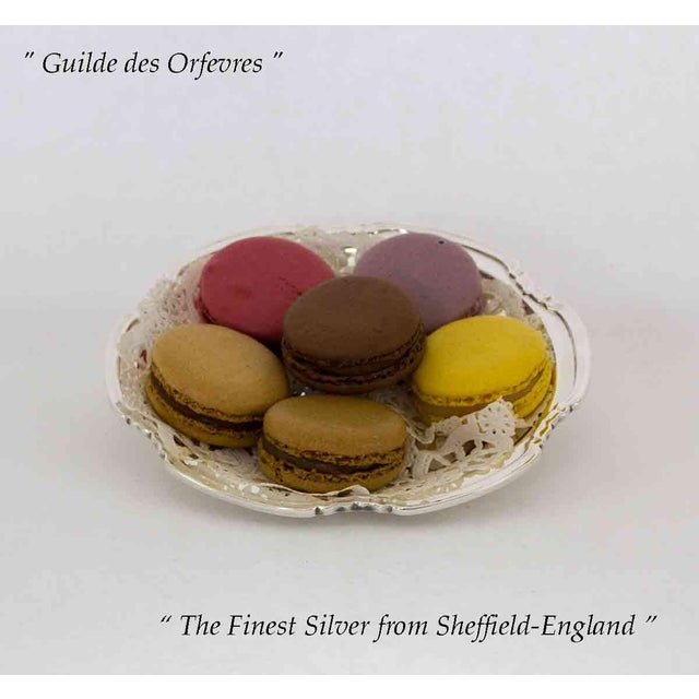 1970’s Vintage/New Silverplate Wine Coaster, Art Nouveau Applied Border For Sale - Image 4 of 14