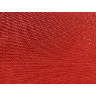 Vintage Scarlet Red Upholstery Solid Fabric- 4 Yards For Sale