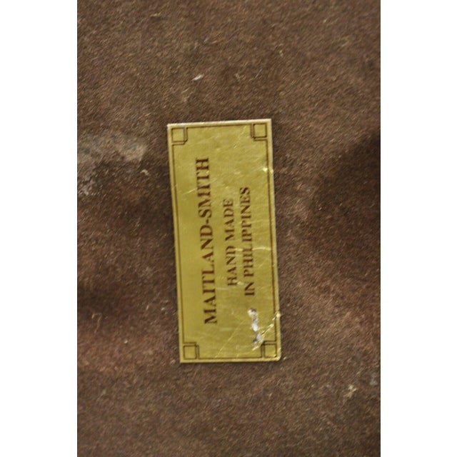 Maitland Smith Figural Bronze Monkey Desk Lamp With Pen Shell Shade For Sale - Image 9 of 13