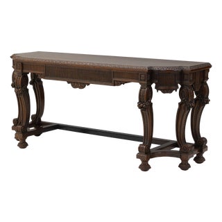 Walnut Console Table, 1890s For Sale