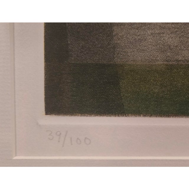 Abstract Mid 20th Century Abstract Etching on Paper For Sale - Image 3 of 4