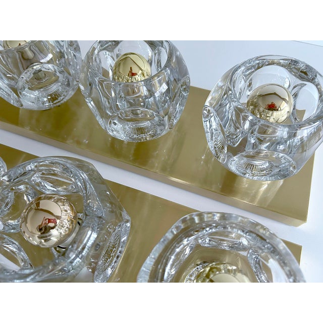 Large Space Age Glass Sconces from Peill & Putzler, 1970s, Set of 2 For Sale - Image 6 of 18