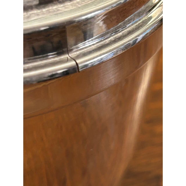 Vintage 1970’s Sheridan Taunton Attributed Silverplate Ice Bucket With Milk Glass Liner For Sale - Image 10 of 12