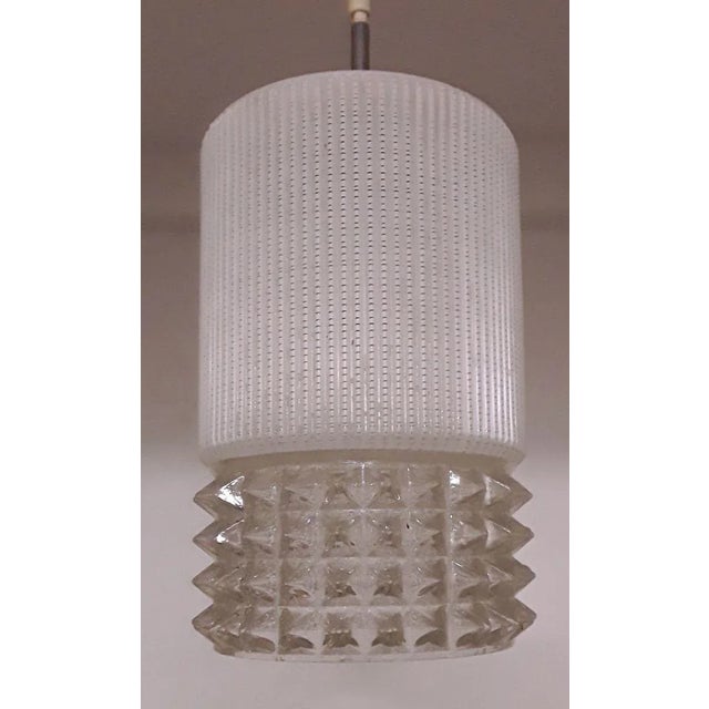 Ceiling Lamp with White Painted Relief Shade, 1970s For Sale - Image 4 of 6