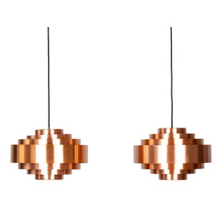 Vintage Danish Ultra Pendant Lamps by Jo Hammerborg for Fog & Mørup, 1963, Set of 2 For Sale