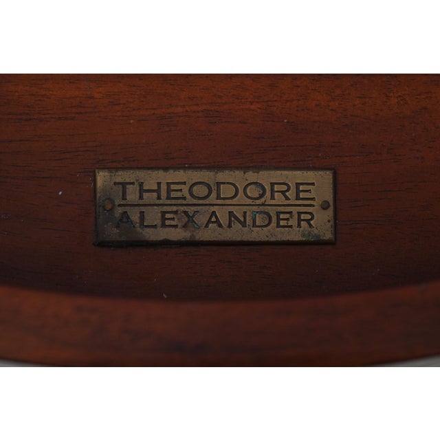 Theodore Alexander Inlaid 2 Tier Mixed Wood End Table For Sale - Image 18 of 18