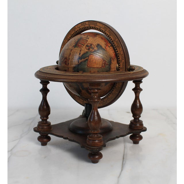 Vintage Italian World Desk Globe For Sale In Milwaukee - Image 6 of 15