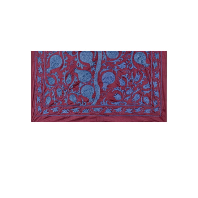 Vintage Suzani from Samarkand, circa 1900s. Dimension; 37.4" x 74.8" / 95 x 190 Cm / 3'1" x 6'3" Material: 100% cotton....