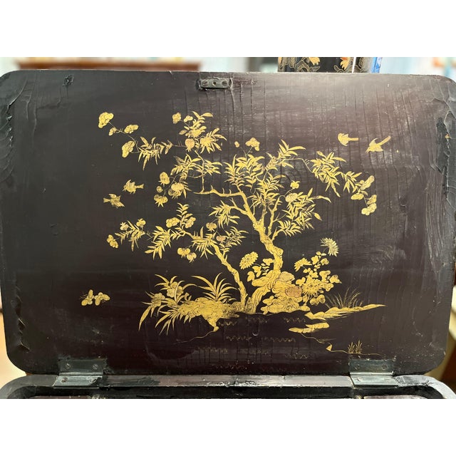 19th Century Victorian Chinoiserie Style Sewing Table For Sale - Image 16 of 16