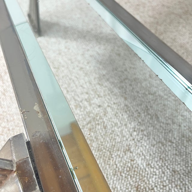 Vintage Italian Coffee Table in Glass, 1970s For Sale - Image 18 of 18