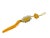 Asian Golden Yellow Clear Resin Crystal Cut Beads Tassel Art For Sale - Image 3 of 8