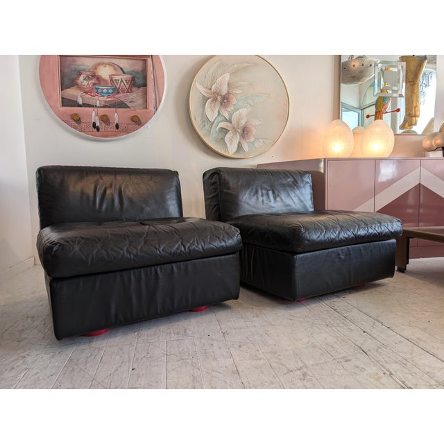 Mid-Century Leather Lounge Chair by De Pas Durbino & Lomazzi for Zanotta, Italy, 1970s For Sale - Image 10 of 17