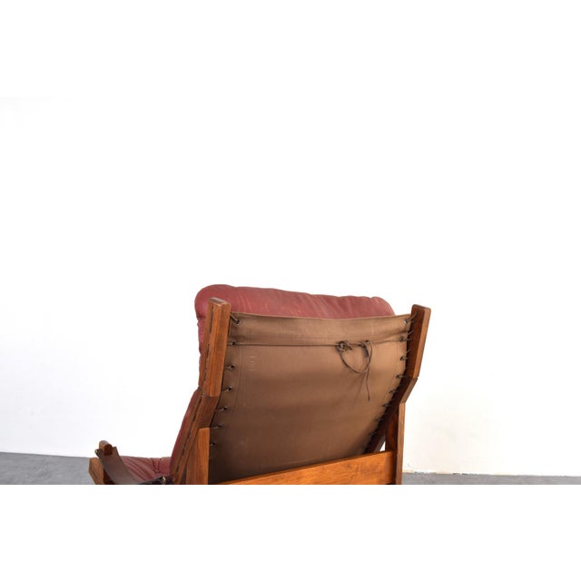 Animal Skin Mid-Century Hunter Lounge Chair by Torbjørn Afdal for Bruksbo, 1960s For Sale - Image 7 of 12