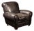 Vintage Leather Lounge Armchair in Black by Klaussner For Sale