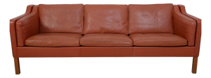 2213 3-Seater Sofa in Cognac Leather by Børge Mogensen, 1997