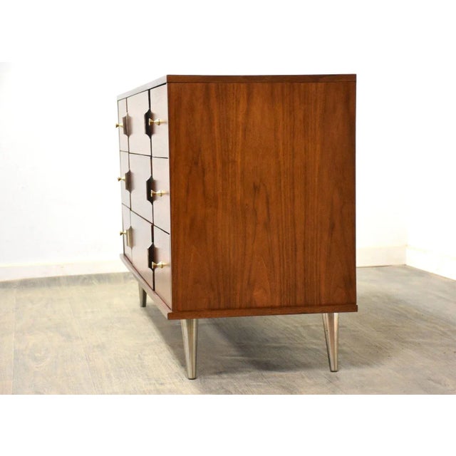 Mid-Century Modern 1960s Refinished Walnut Mid Century Dresser For Sale - Image 3 of 10