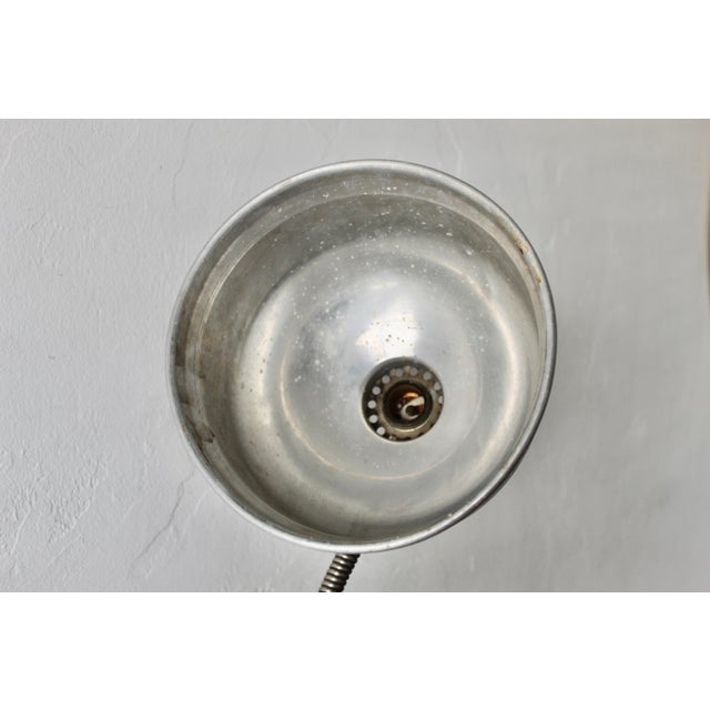 Vintage Early 20th Century Attributed to M. Brandt & Sons Industrial Style Gooseneck Spot Floor Lamp For Sale In Miami - Image 6 of 15