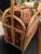 Wood 1970s Vintage Arched Rattan Magazine Rack Basket For Sale - Image 7 of 10