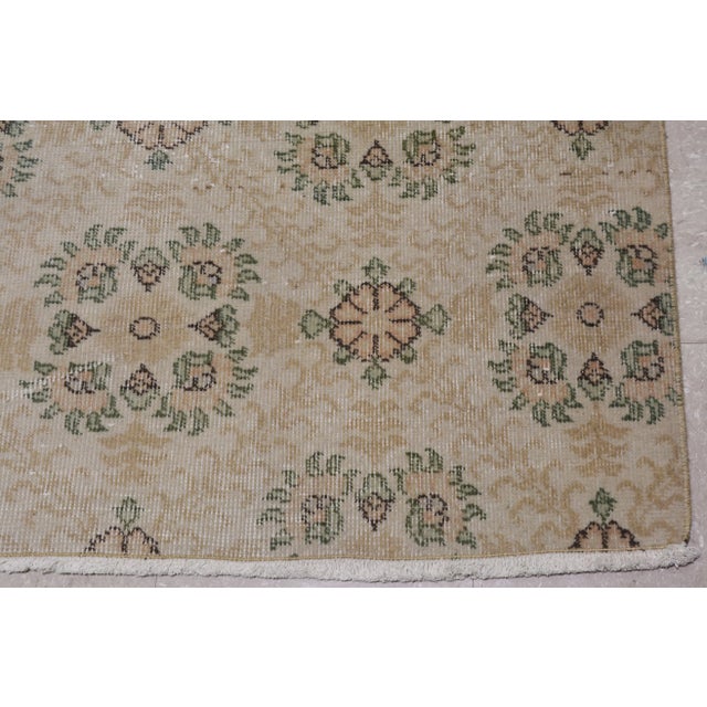 1950s Vintage Turkish Art Deco Rug,2'11"x6'9" For Sale - Image 5 of 6