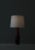 Scandinavian Modern Table Lamp in Oak and Black Leather, Denmark, 1950s For Sale - Image 4 of 10