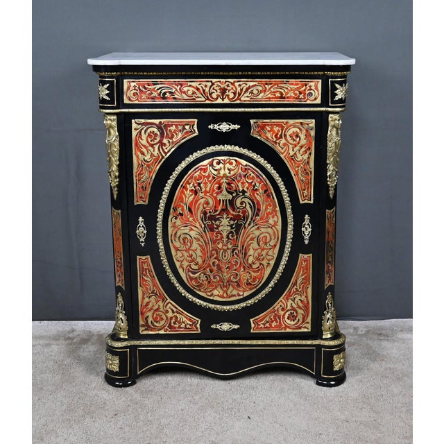 Mid-19th Century Napoleon III Boulle Marquetry Console Table For Sale - Image 13 of 18